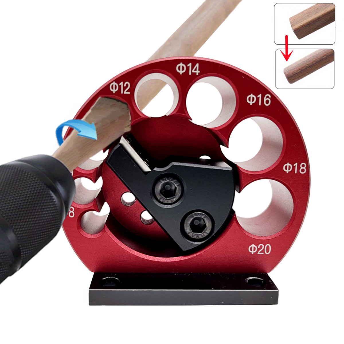 Dowel Jig Kit - Perceuse électrique réglable, 8 trous, gabarit