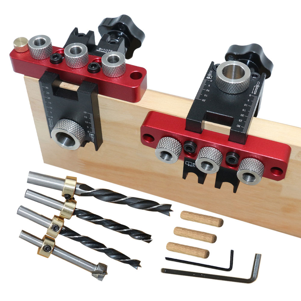 Dowel Jig Kit - Gabarit universel 3-en-1 pour chevilles et