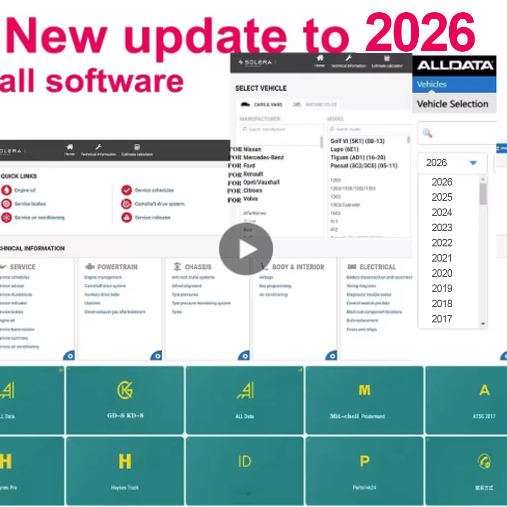 Logiciel en ligne Alldata 2026 - Workshop Tools Online avis et prix