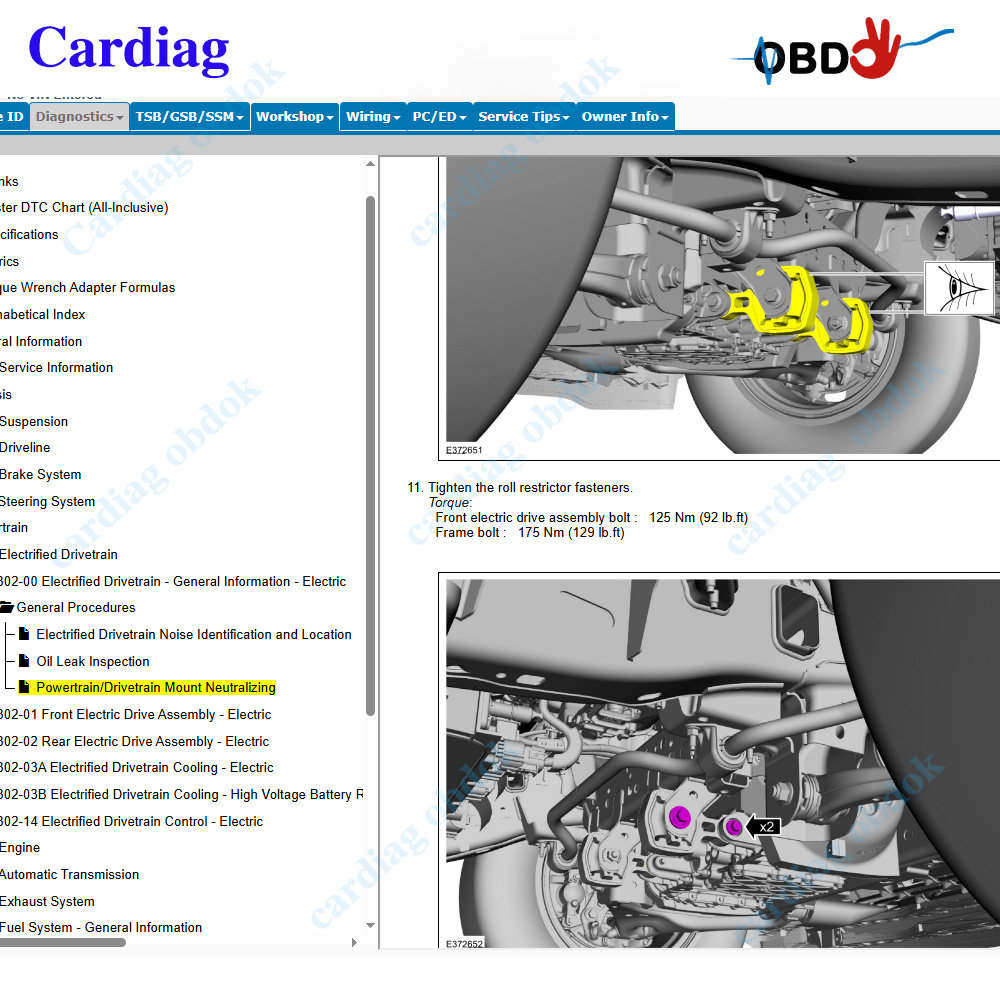 Logiciel en ligne Ford PTS 202 - Workshop Tools Online avis et prix
