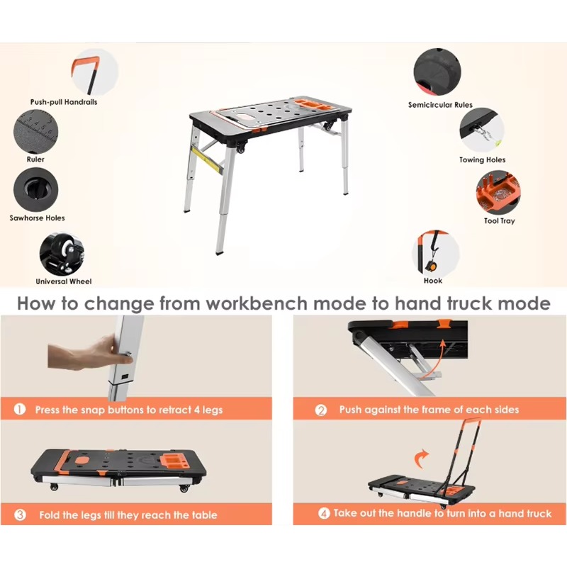 Chariot utilitaire pliable mul - Workbench Portable Fold avis et prix