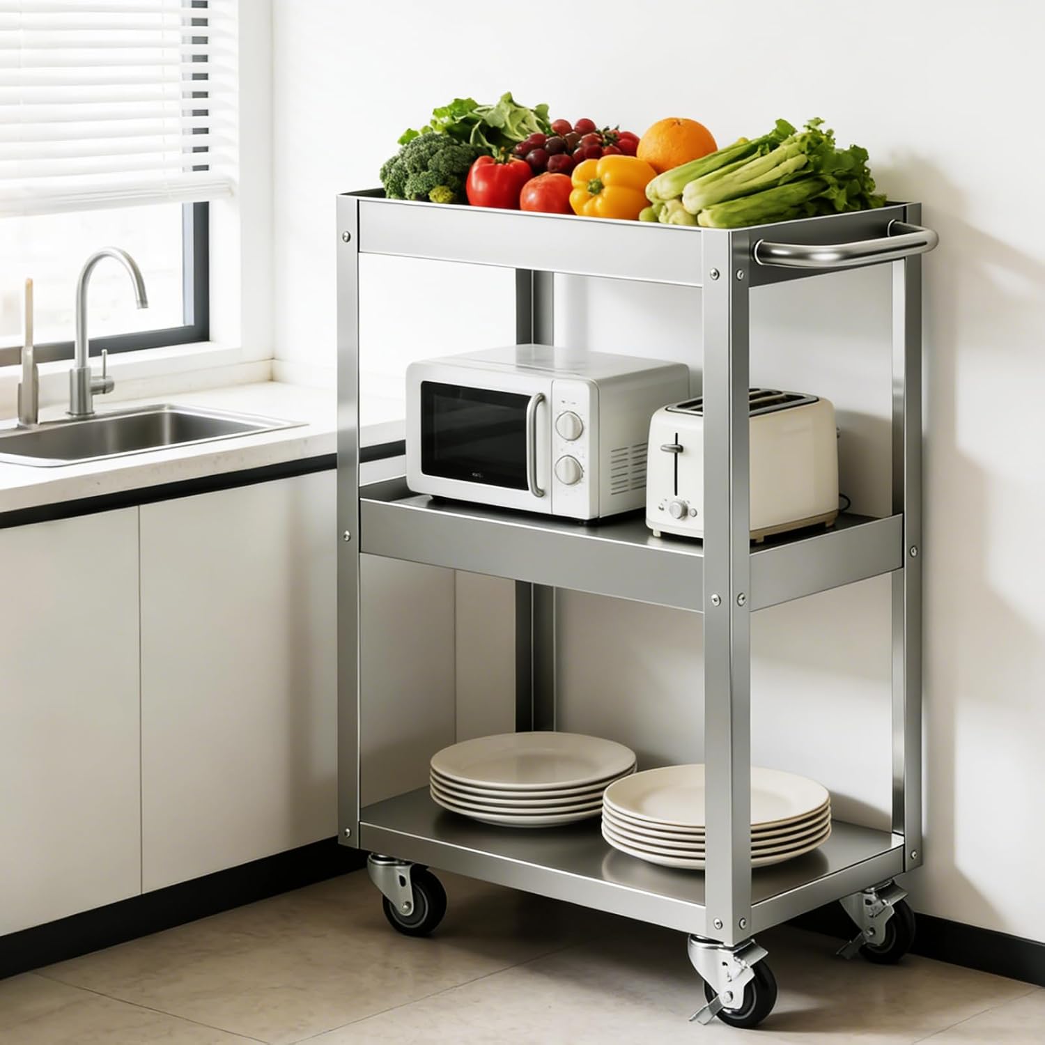 Chariot utilitaire roulant à 3 - Workshop Tools Shelf avis et prix